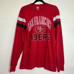 San Francisco 49ers 47‎ Brand Long Sleeve T Shirt Mens Size M Football